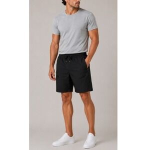 Willit Men's Black Elastic Waist Side Pockets 7 Hiking Athletic Short Size S NWT